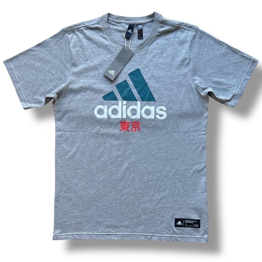 NWT Adidas Tokyo Grey Short Sleeve Tee Rare Find!